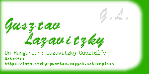 gusztav lazavitzky business card